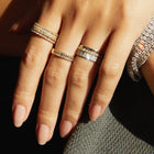 Bold Half Diamond Baguette Ring