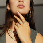 Bold Half Diamond Baguette Ring