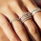 Bold Half Diamond Baguette Ring