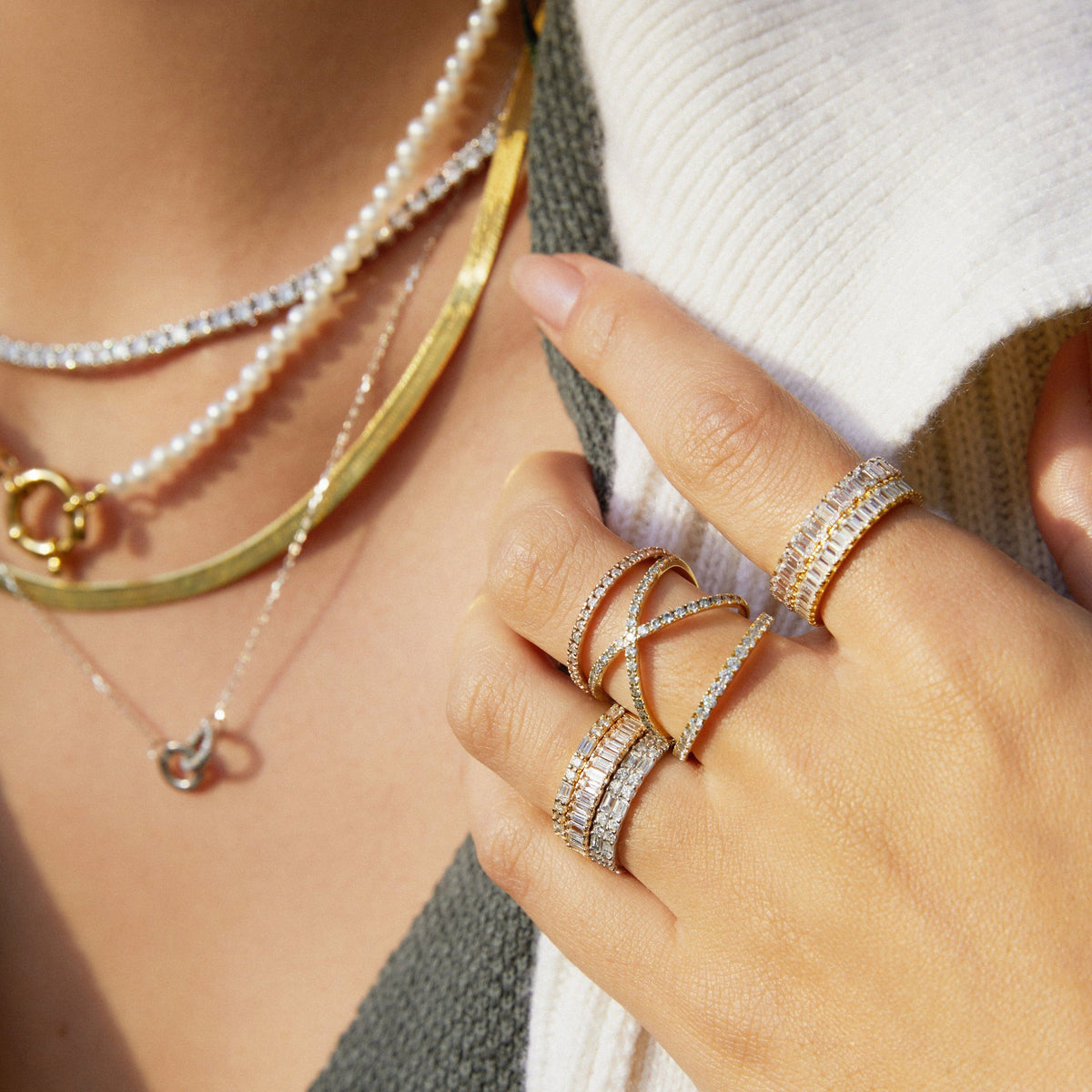 Bold Diamond Baguette Ring