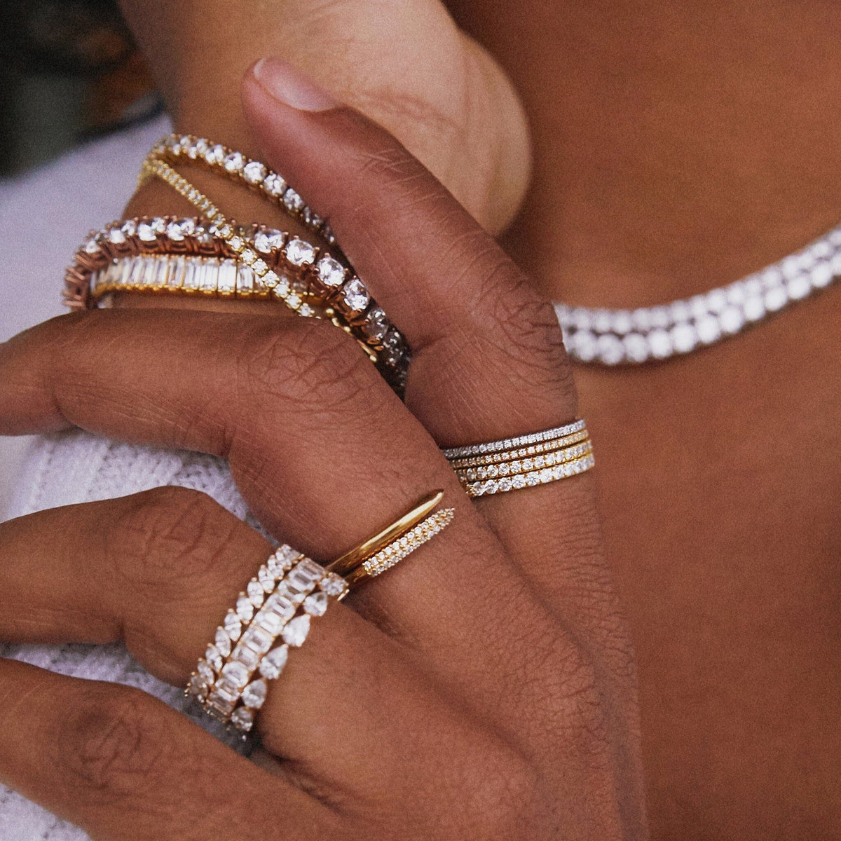 Pave Lab Grown Diamond Eternity Ring