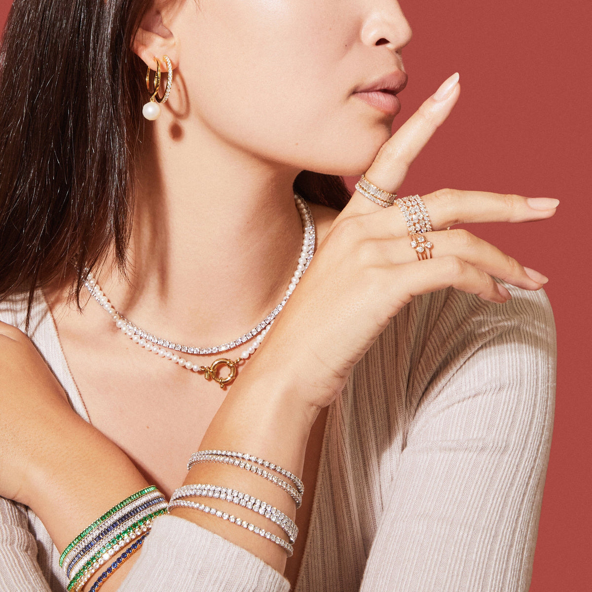 Lab Grown Diamond Hoop Earrings