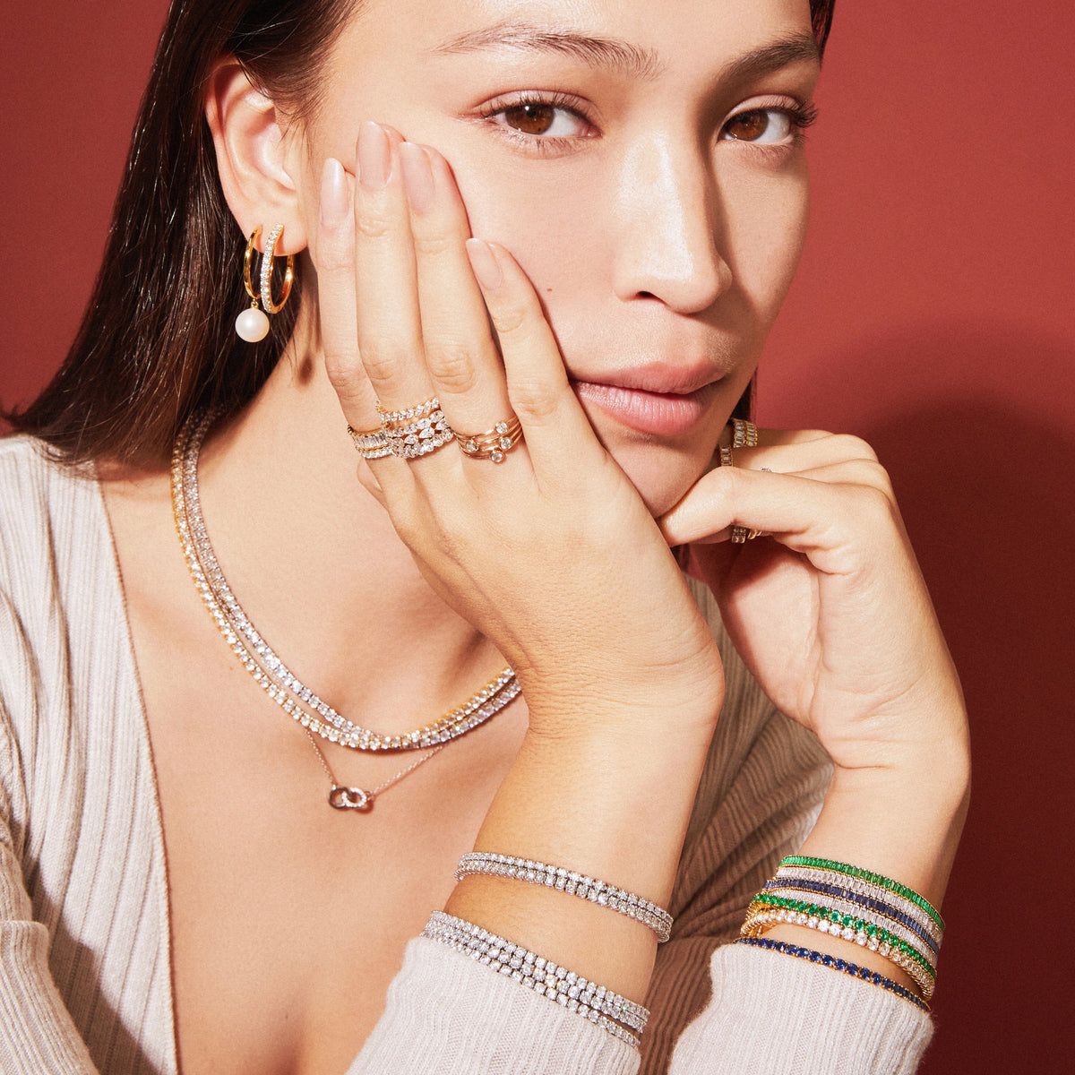 Lab Grown Diamond Hoop Earrings