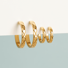 Quilted Gold Huggies
