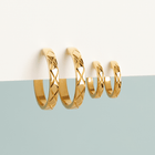 Quilted Gold Huggies