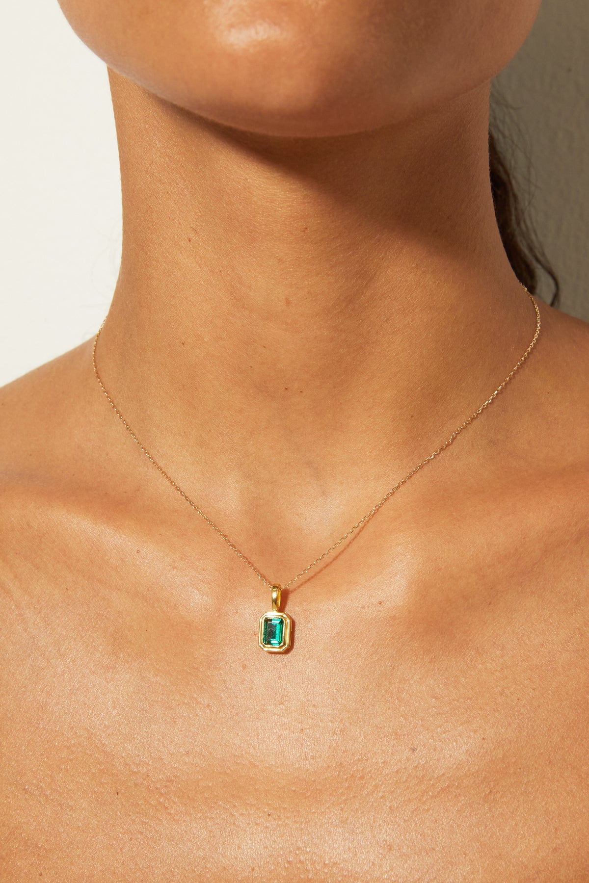 Lab Grown Emerald Heirloom Pendant