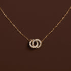 Double Lab Grown Diamond Connection Necklace