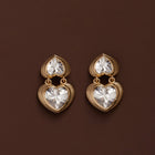 Radiant Heart Art Deco Drop Earrings