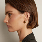Panther Chain Link Hoop Earrings