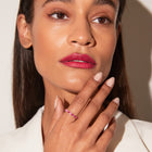 Lab Grown Red Ruby Baguette Eternity Ring