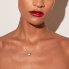 Round Gemstone Solitaire Necklace