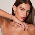 Lab Grown White Sapphire Mixed Shape Tennis Bracelet