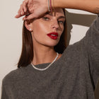 Lab Grown White Sapphire Double Row Tennis Necklace