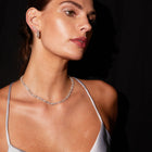 Lab Grown White Sapphire Mixed Shape Tennis Necklace