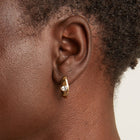Chunky Lab Grown Diamond Oval Huggie Earrings