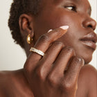 Radiant Lab Grown Diamond Semi-Bezel Eternity Ring