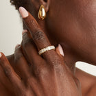 Two-in-One Lab Grown Diamond Semi-Bezel Eternity Ring