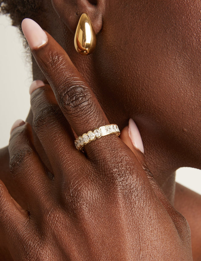 Two-in-One Lab Grown Diamond Semi-Bezel Eternity Ring