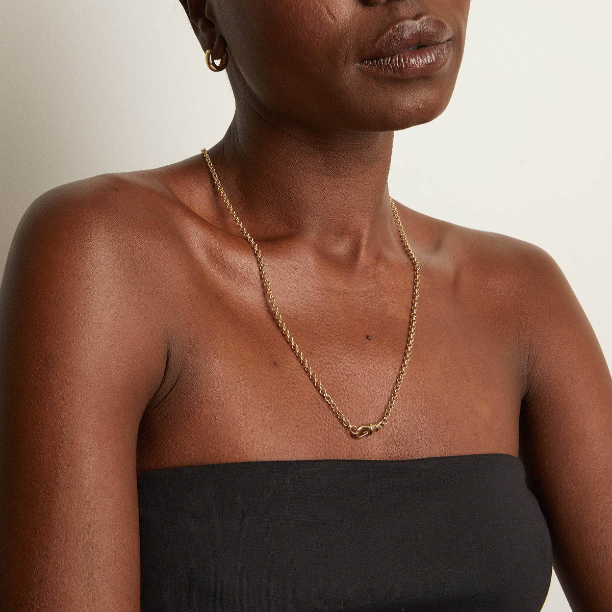 Gold Rolo Chain Necklace