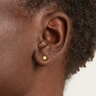Lab Grown Yellow Diamond Solitaire Stud Earrings