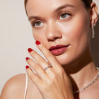 Lab Grown White Sapphire Heart Ring