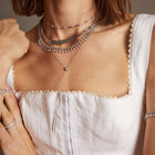 Aurate x Frye: Lab Grown White Sapphire Bolo Necklace
