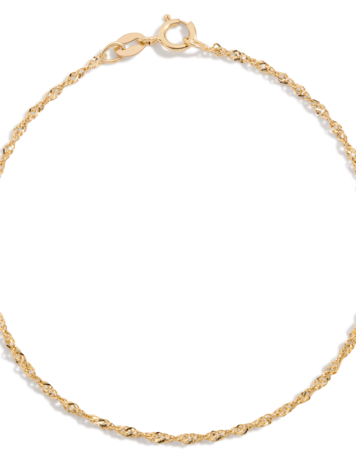 Barely There Chain Bracelet Vermeil 14k Yellow Gold 6in 6.5in 7in 7.5in First