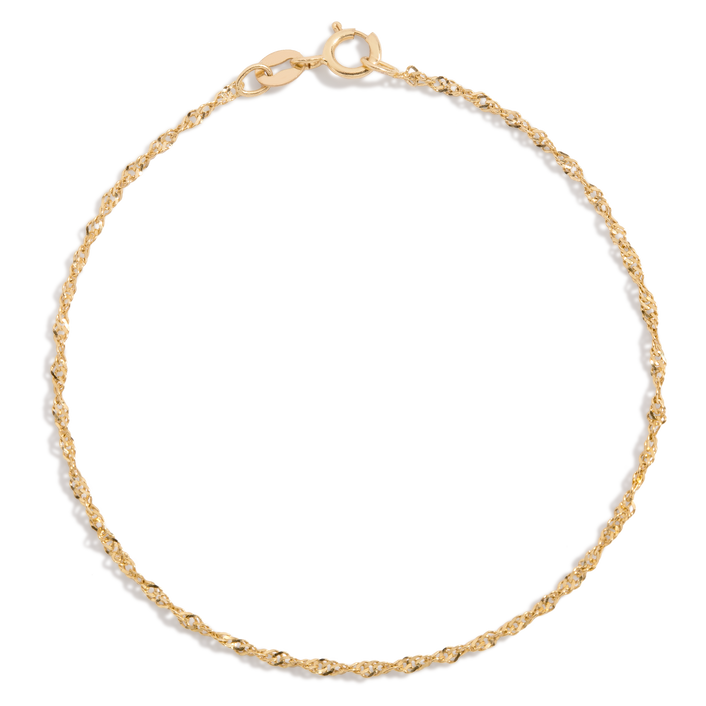 Barely There Chain Bracelet Vermeil 14k Yellow Gold 6in 6.5in 7in 7.5in First