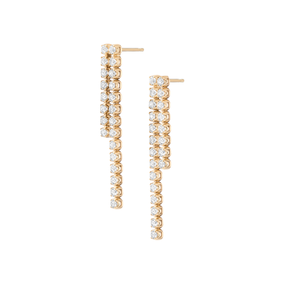 Aurate x Marilyn Monroe: Birth of a Star Tennis Earrings Vermeil Yellow Gold 