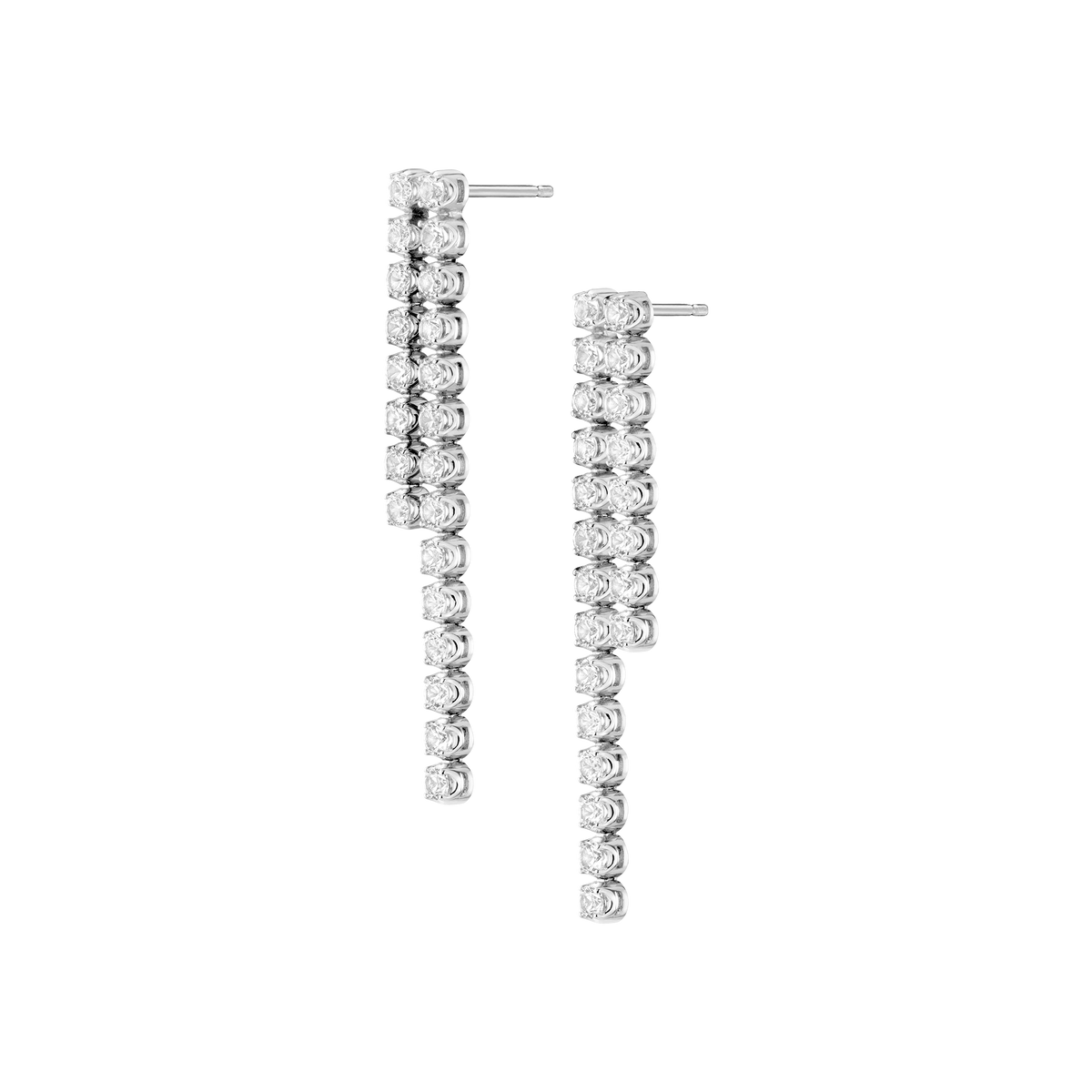 Aurate x Marilyn Monroe: Birth of a Star Tennis Earrings Vermeil White Gold 