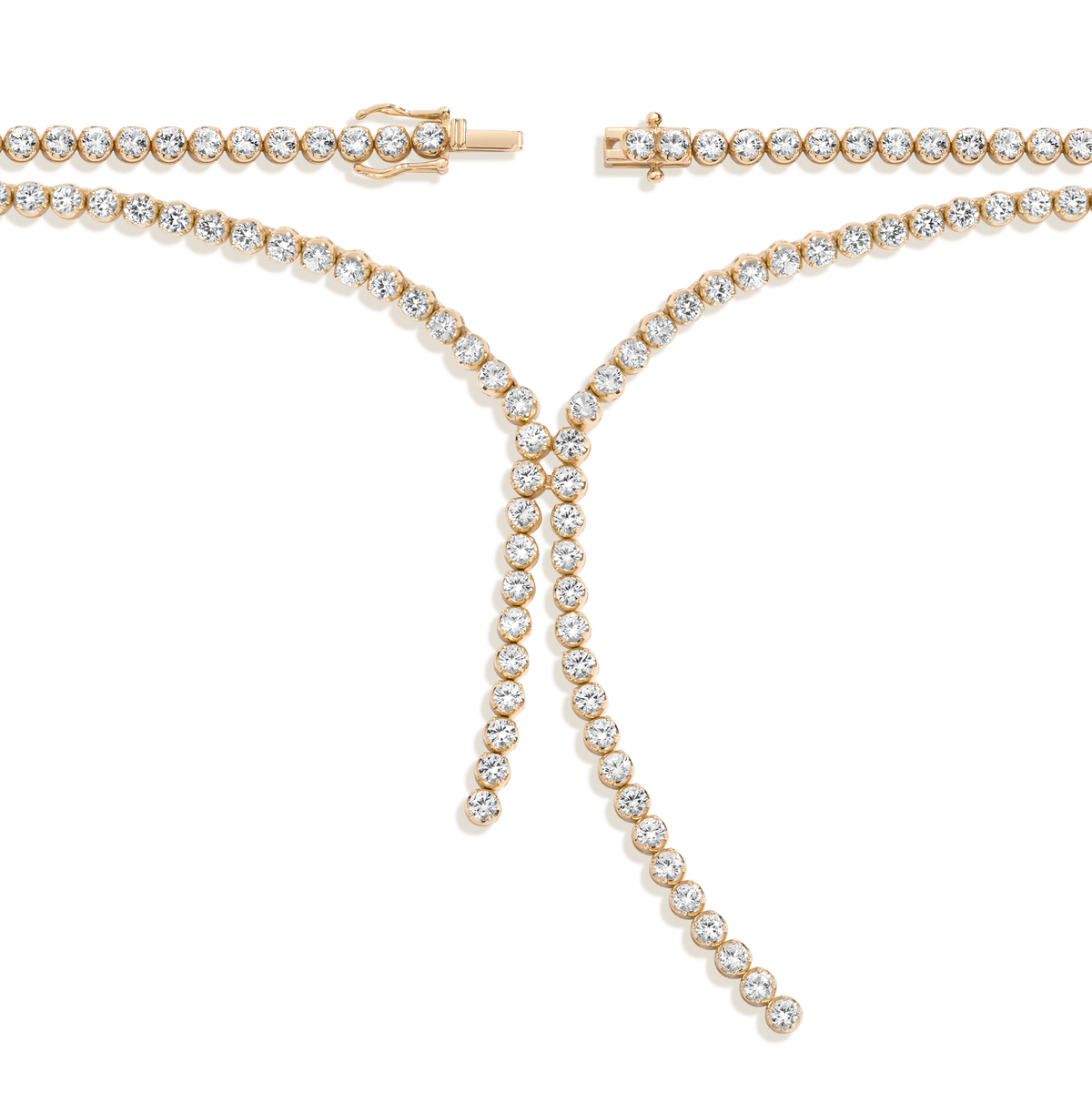 Aurate x Marilyn Monroe: Birth of a Star Tennis Necklace Vermeil Yellow Gold 16in 