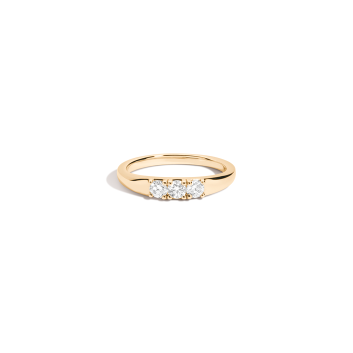 Bold Lab Grown Diamond Stacker 14k 18k Yellow Gold