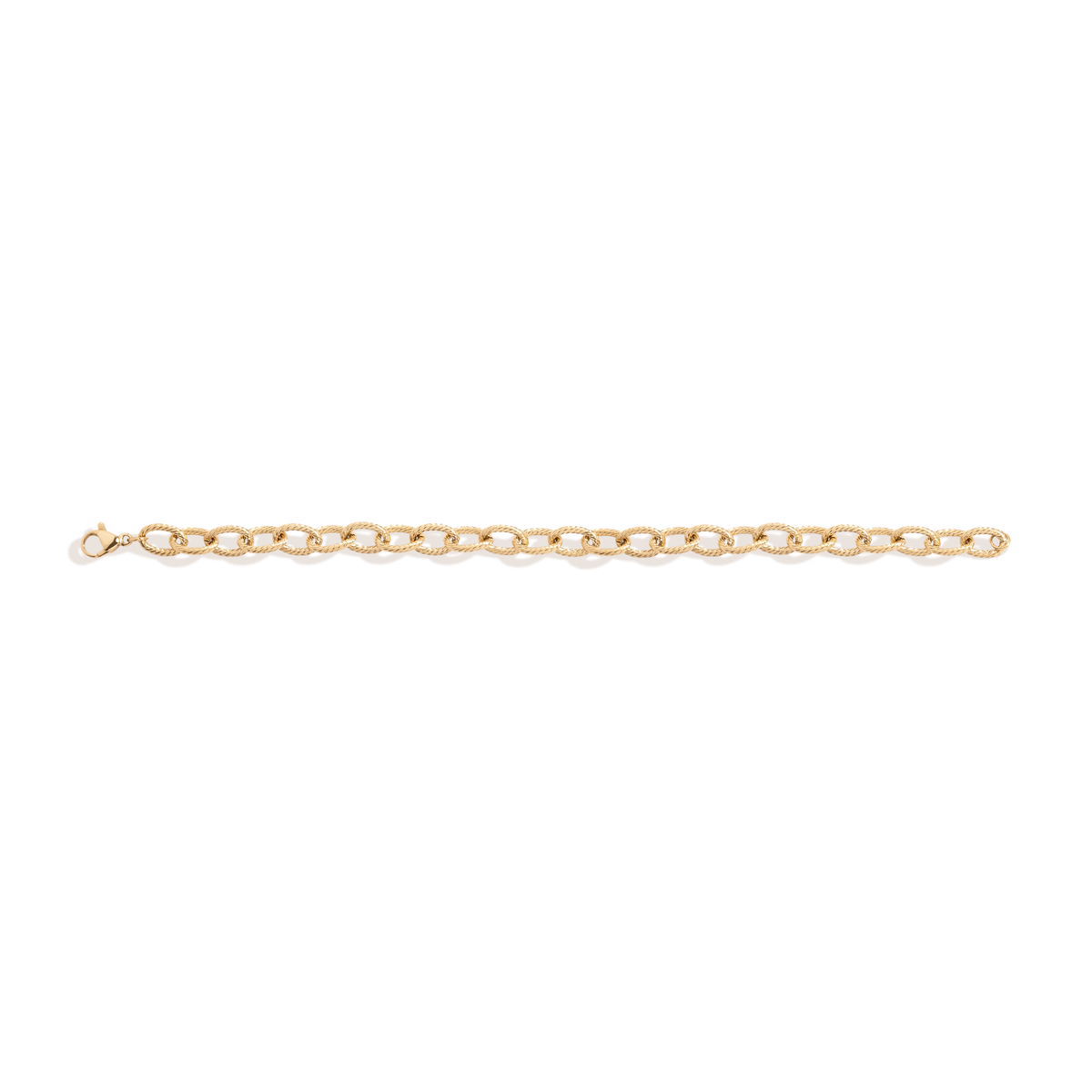 Link Chain Bracelet Stainless Steel Yellow Gold 6.5in 7in 7.5in 