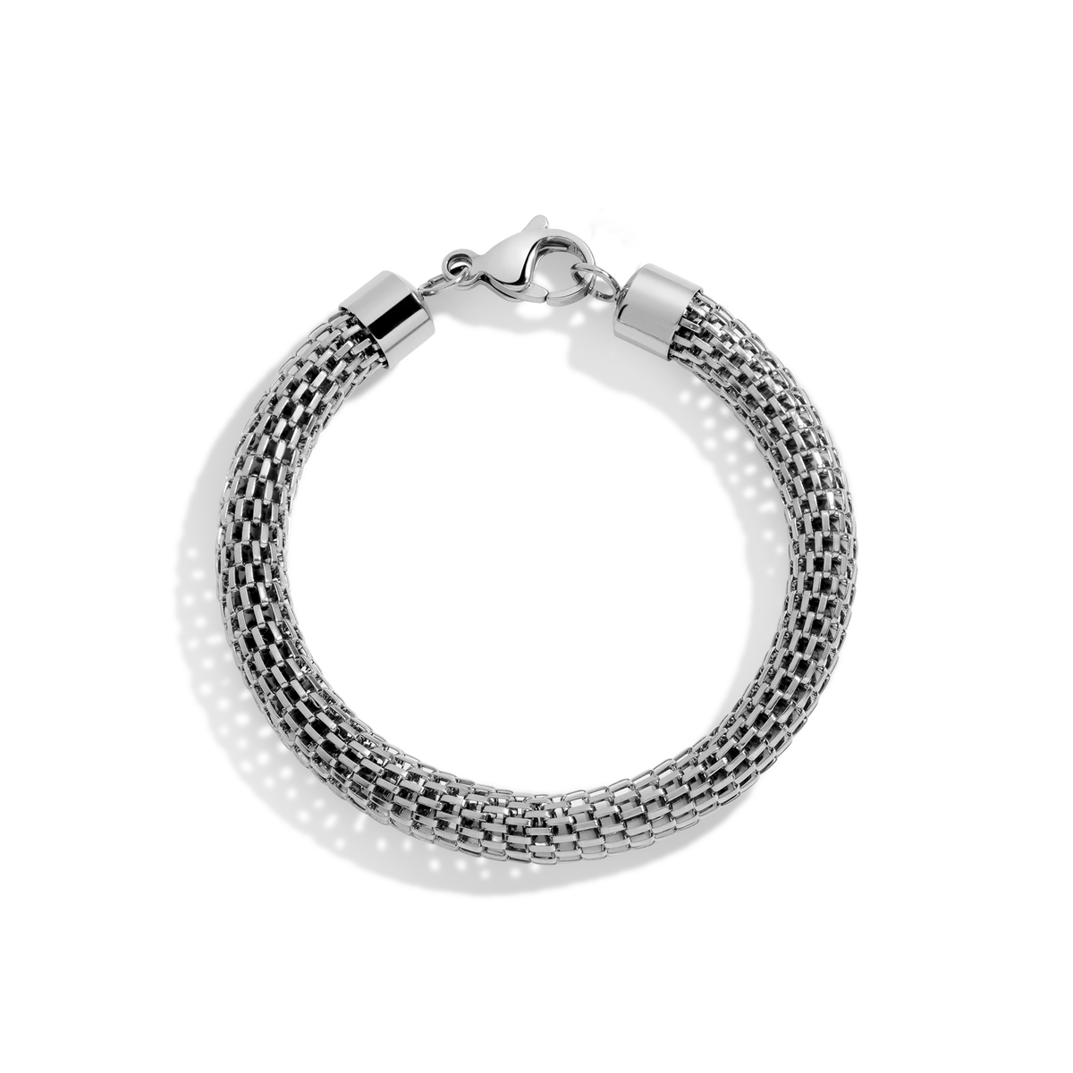 Halo Bracelet Stainless Steel White Gold 6.5in 7in 7.5in First