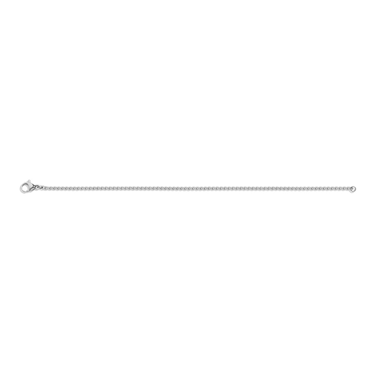 Wave Chain Bracelet Stainless Steel White Gold 6.5in 7in 7.5in