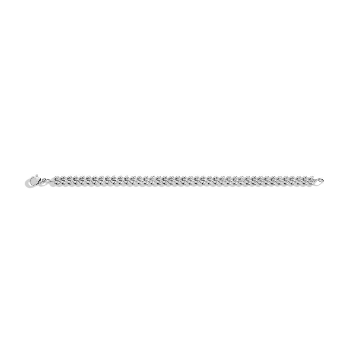 Delfina Bracelet Stainless Steel White Gold 6.5in 7in 7.5in