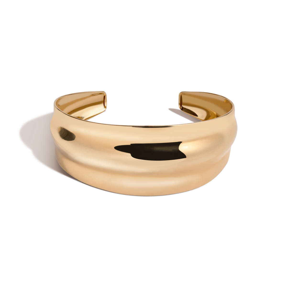 Tidal Cuff Bracelet Stainless Steel Yellow Gold One-size First