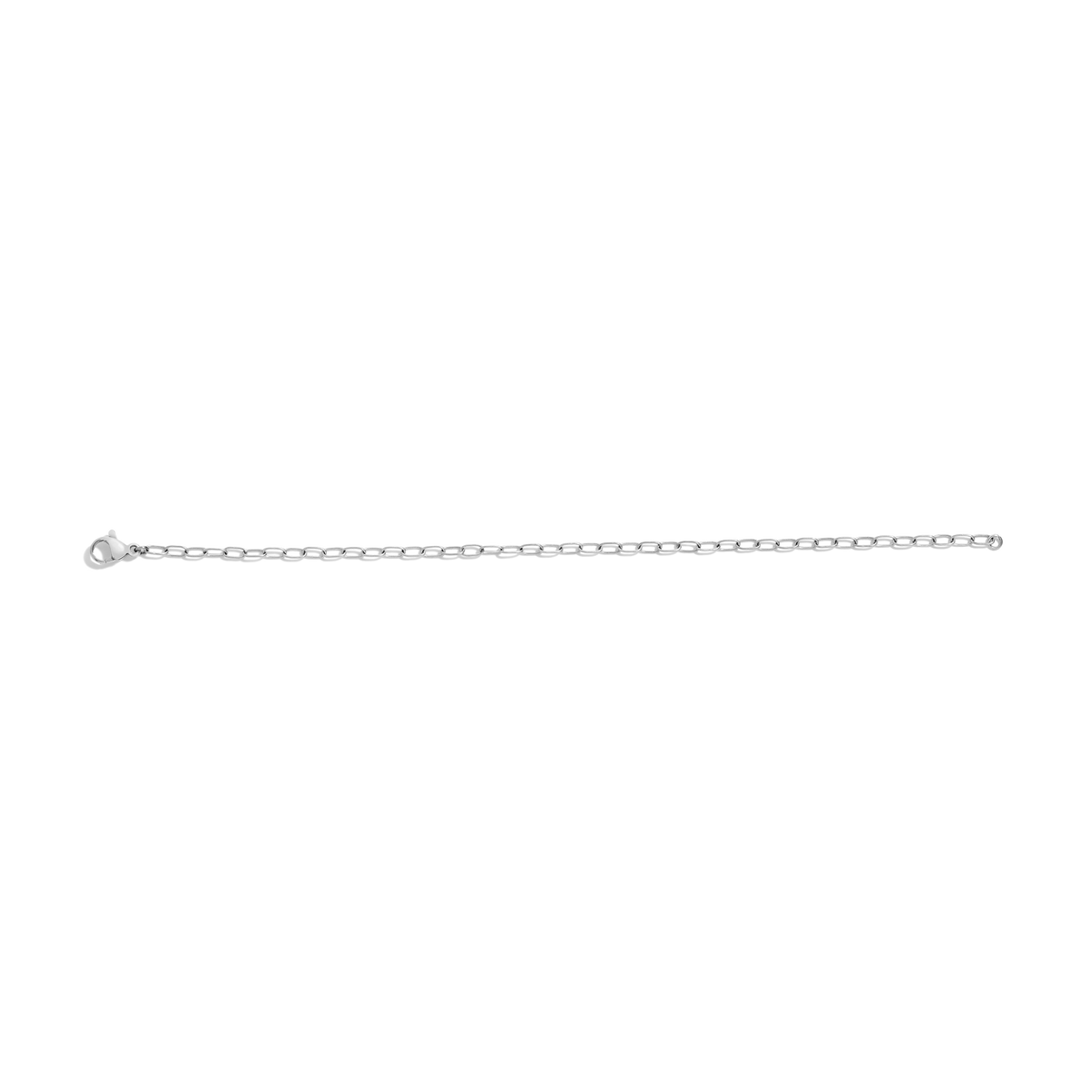 Unbreakable Mini Paperclip Chain Bracelet Stainless Steel White Gold 6.5in 7in 7.5in 