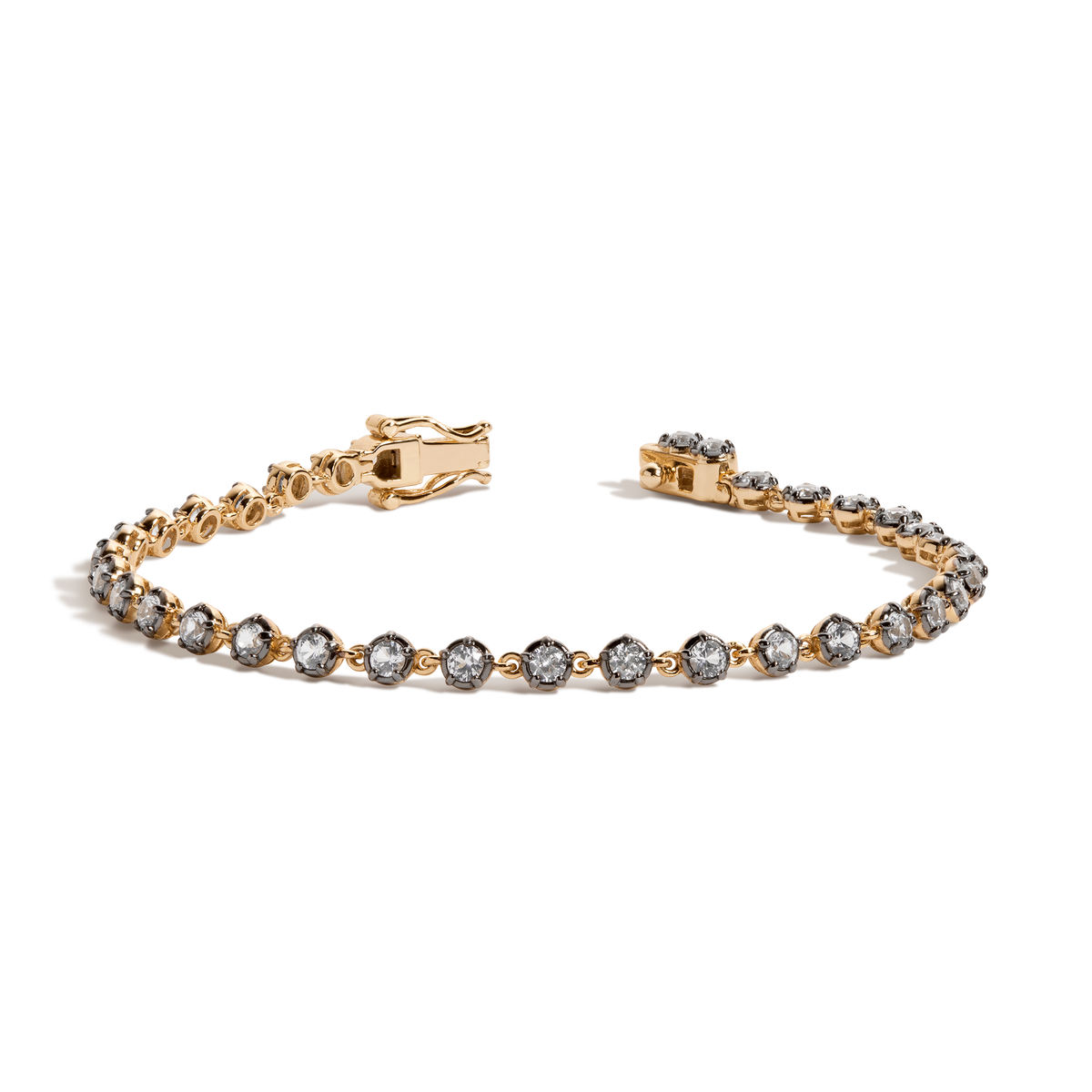 Black Rhodium Georgian Tennis Bracelet Vermeil Black First