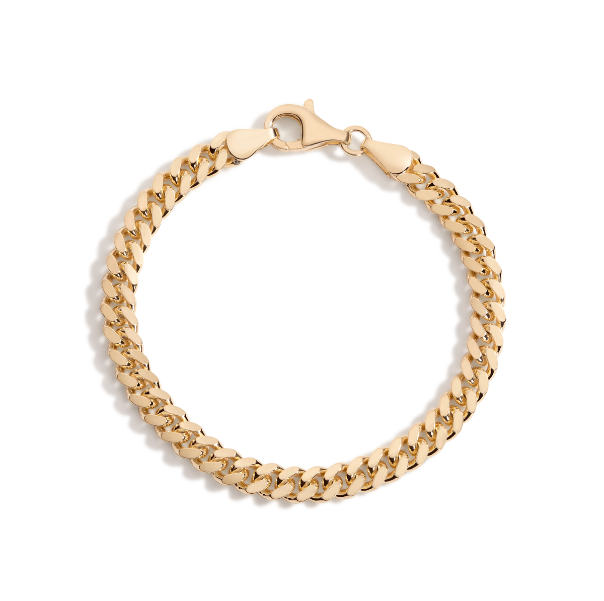 Large Cuban Chain Bracelet Vermeil Yellow Gold 6in 6.5in 7in 7.5in First