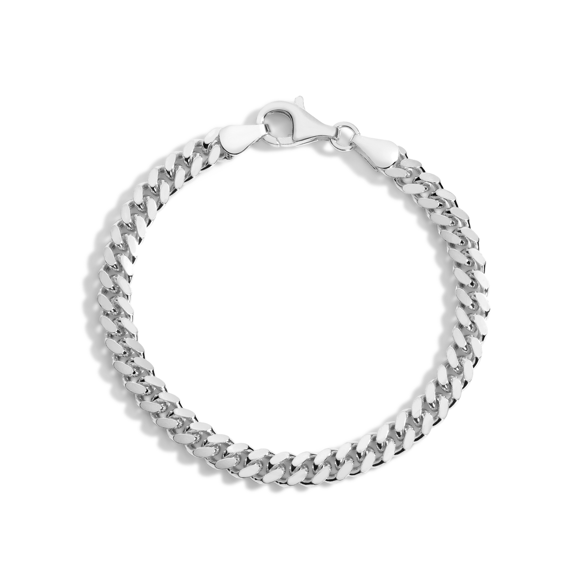 Large Cuban Chain Bracelet Vermeil White Gold 6in 6.5in 7in 7.5in First