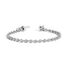 Lab Grown White Sapphire Georgian Tennis Bracelet
