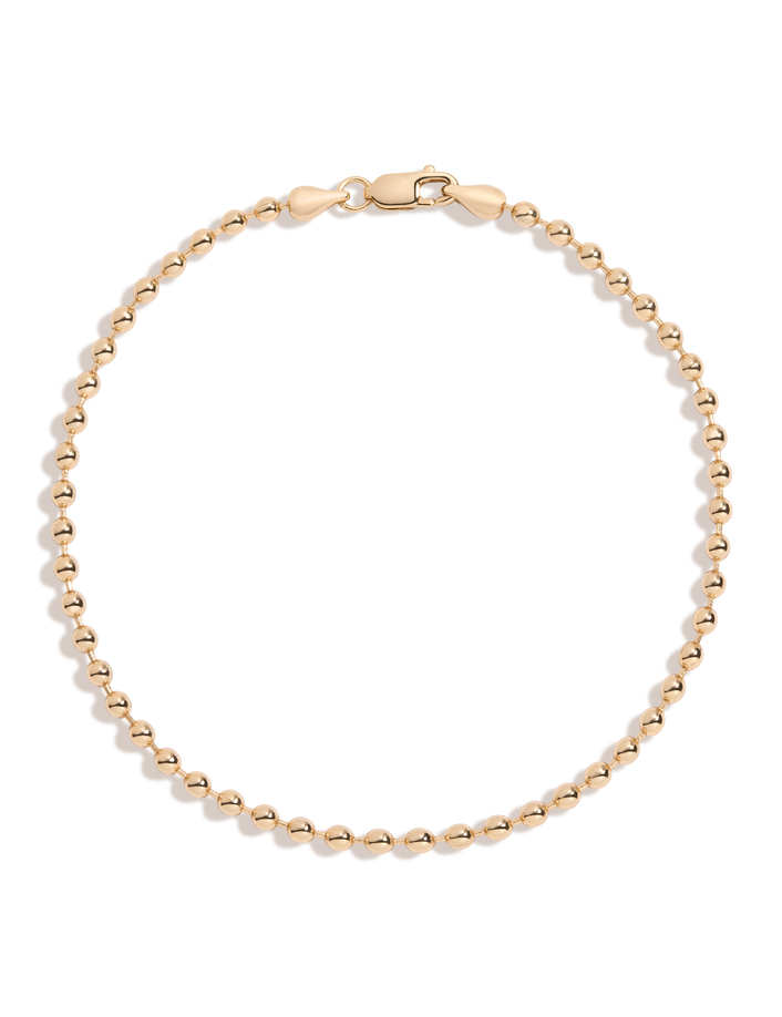 Gold Ball Chain Bracelet Vermeil Yellow Gold 6in 6.5in 7in 7.5in First