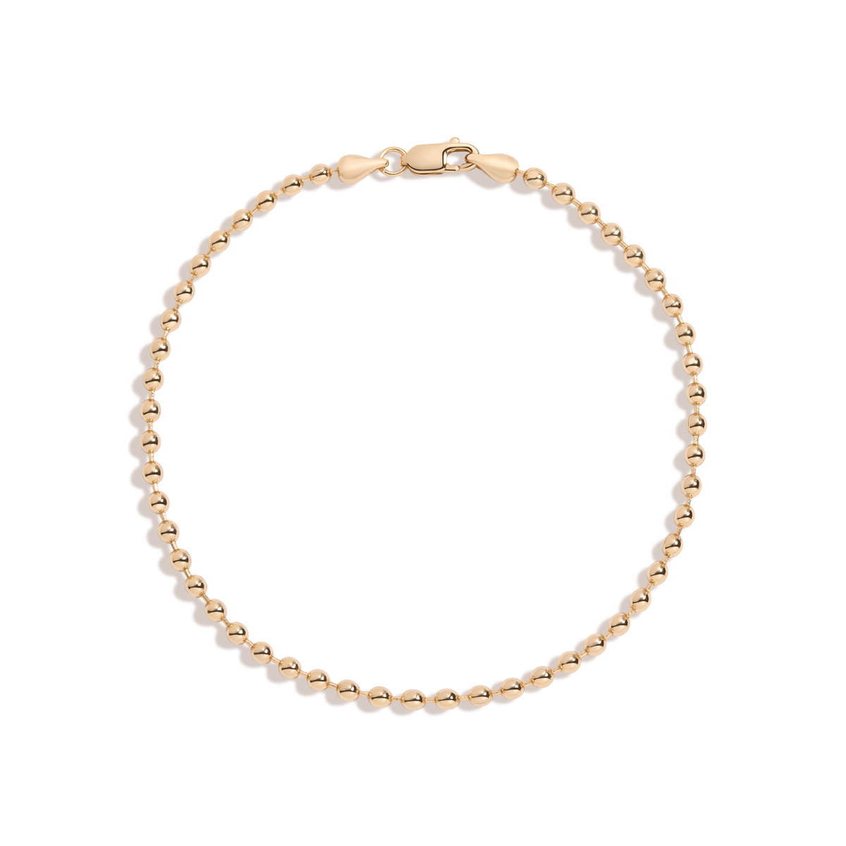 Gold Ball Chain Bracelet Vermeil Yellow Gold 6in 6.5in 7in 7.5in First