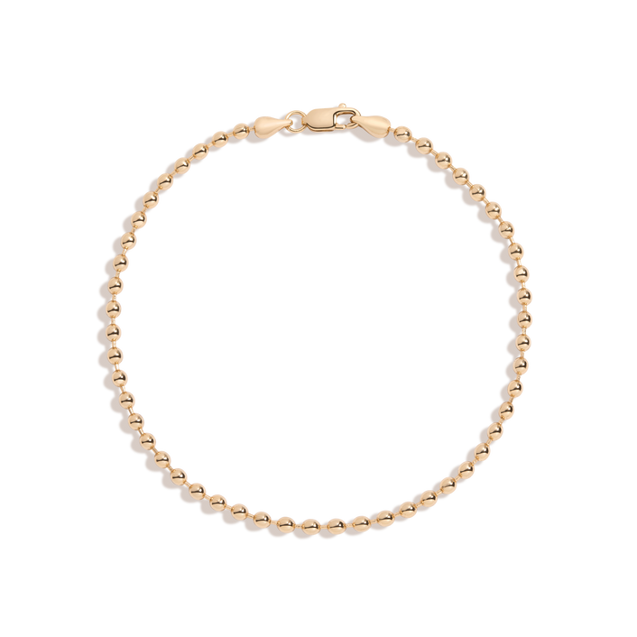 Gold Ball Chain Bracelet Vermeil Yellow Gold 6in 6.5in 7in 7.5in First