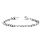 Lab Grown White Sapphire Mosaic Tennis Bracelet