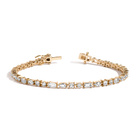 Lab Grown White Sapphire Mosaic Tennis Bracelet