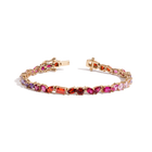 Pink Ombré Mixed Shape Tennis Bracelet