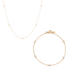 Lab Grown White Sapphire Station Set