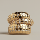 Lab Grown White Sapphire Striped Matrix Ring